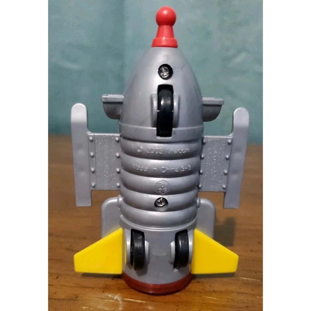 Nickelodeon 2003 Jimmy Neutron Boy Genius Space Ship Car Vehicle Toy Figure